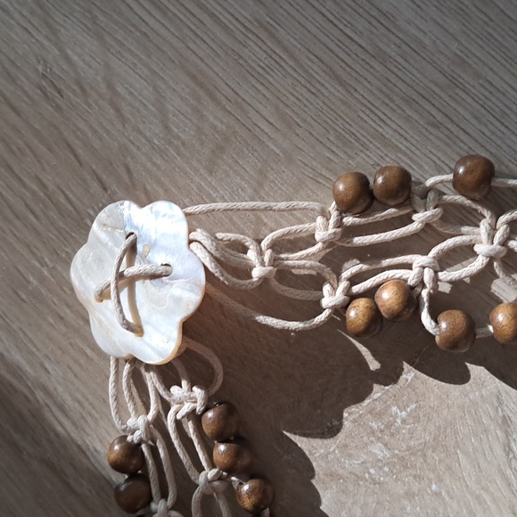 New scalloped shell macrame belt - Picture 8 of 9